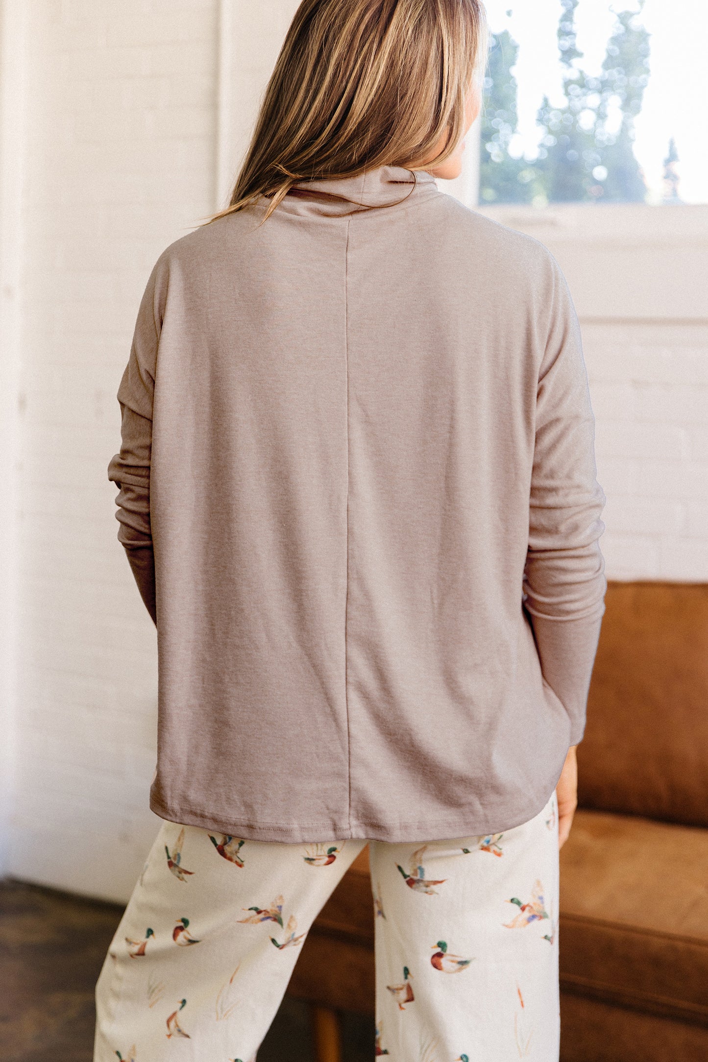 Black High Neck Long Sleeve Top